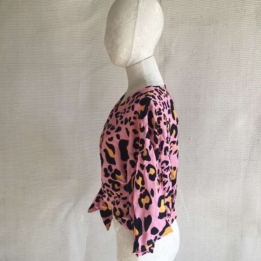 Topshop Animal Print Kimono Blouse Shirt Jacket - Picture 4 of 8